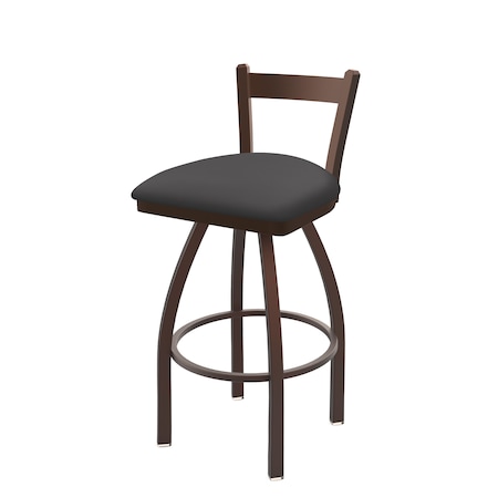 25 Low Back Swivel Counter Stool,Bronze Finish,Canter Storm Seat
